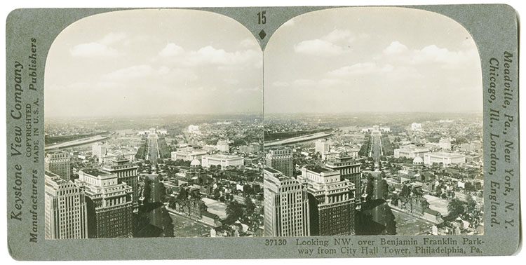 Keystone View Company, Looking Northwest from City Hall Tower, Philadelphia, PA, ca. 1927.